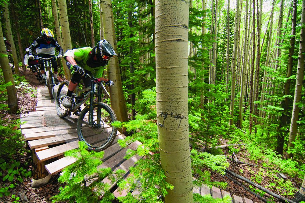 mountain bikers on a Crested Butte trail